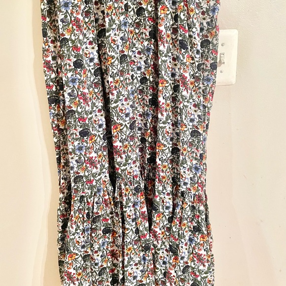 NATURAL LIFE Dress Floral Print Maxi Women's Sz Large Black Tiered - EUC - Picture 5 of 11